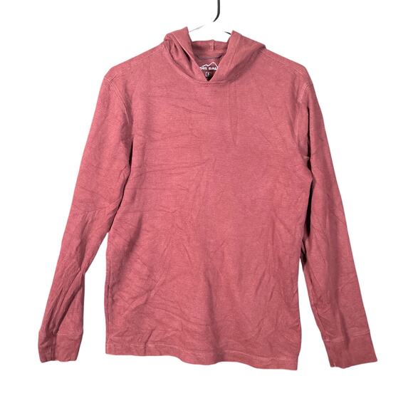 Eddie Bauer Mens Sweater Hoodie Maroon Pullover Henley Cotton Blend Small - Picture 1 of 11